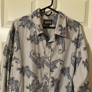 Cremieux pearl snap paisley big and tall shirt 3XLT